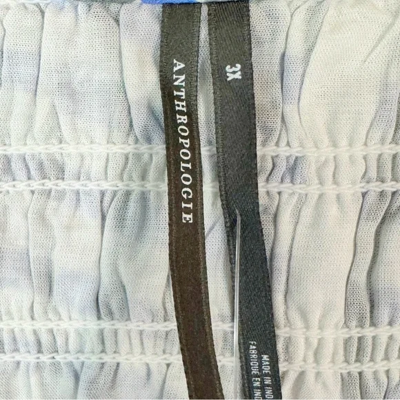 Anthropologie Peregrine Blue and White Midi Dress 3X NWT - Picture 9 of 11